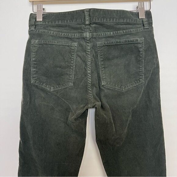 J. Crew Pants Womens 26 Regular Green Midrise Toothpick Corduroy Skinny Stretch - Picture 6 of 15